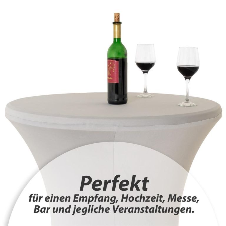 Pokrowiec na wysoki stół, elastyczny, 80 x 80 x 110 cm szary